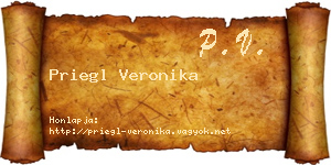 Priegl Veronika névjegykártya